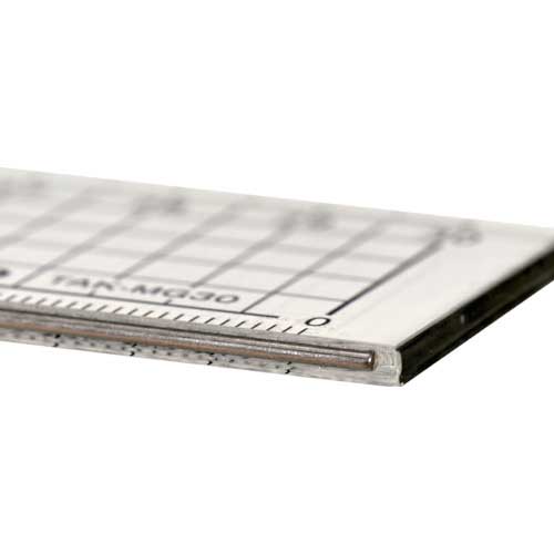 TRUSCO アクリル定規 メタルガイド付き 30cm TAK-MG30