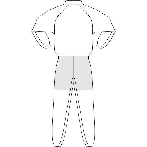 ミドリ安全 ベルデクセル 男女共用 ツナギ型白衣 VEHS2100W 超薄 ホワイト L VEHS2100W-L