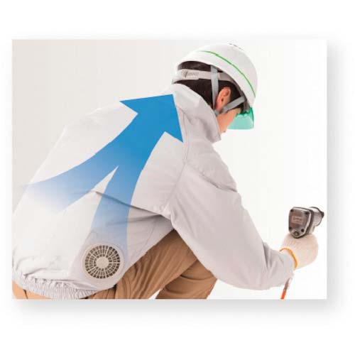 NSP NC-1122 Nクールウェア ベスト 上部ファン(服 3L) シルバー・チタン・タチエリ 8213388