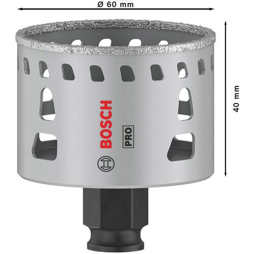 ボッシュ 磁器タイル用乾式ダイヤモンドホールソー 60mm 2608901565