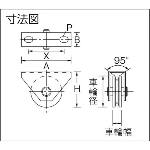 MK 枠付重量車 105mm V型 C-1000-105の通販｜現場市場