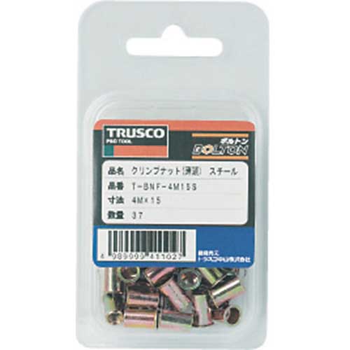 TRUSCO クリンプナット薄頭スチール 板厚2.5 M6X1.0 (23個入) T-BNF-6M25S