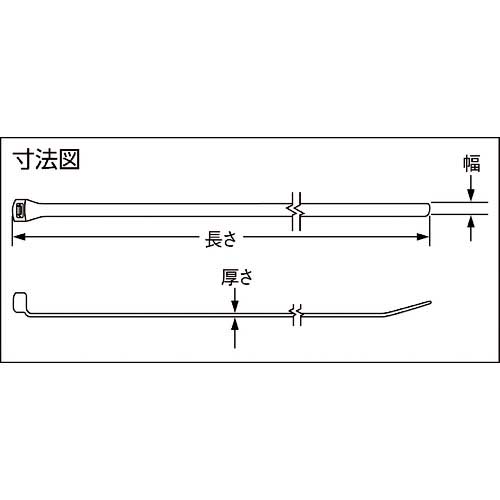 パンドウイット ナイロン結束バンド コンタータイ 耐候性タイプ 黒 3.6