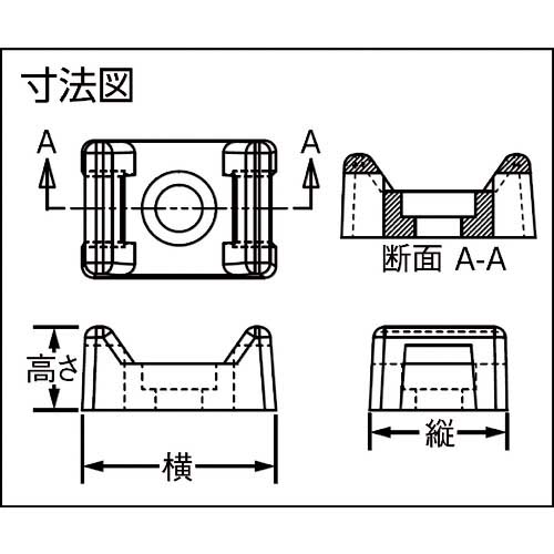 パンドウイット タイマウント テフゼル ナチュラル (100個入) TM2S8-C79