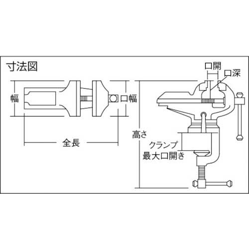 TRUSCO 回転式ベンチバイス 100mm BV-100SNの通販｜現場市場