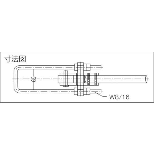 角田 トグルクランプ(引っぱり型) フック型引きクランプ No.FA500 引