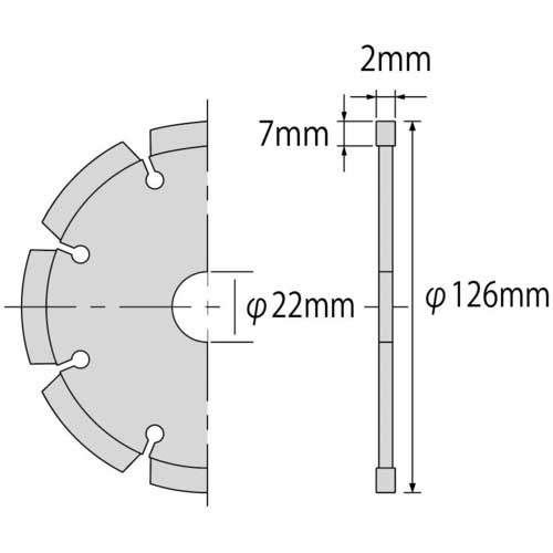 エビ ダイヤモンドカッター NEWレーザー(乾式) 126mm SL125Aの通販