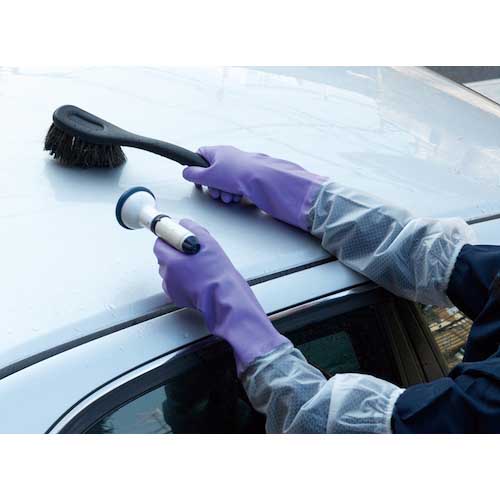 SHOWA 腕カバー付手袋厚手 No140 バイオレット Lサイズ NO140-L