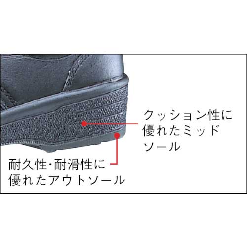 ミドリ安全 安全靴 紳士靴タイプ WK300L 25.5CM WK300L-25.5の通販