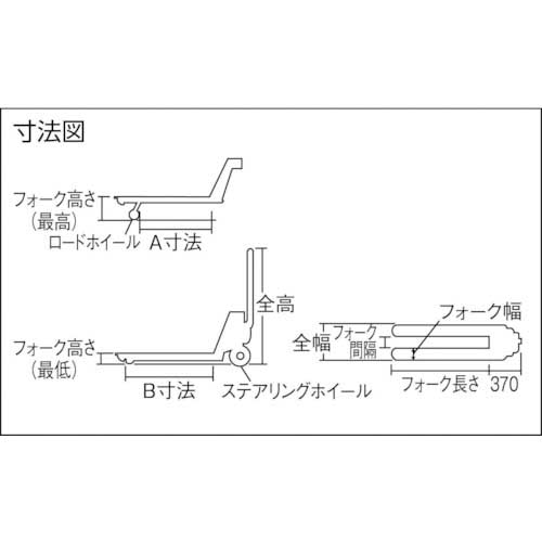 ビシャモン 重荷重タイプハンドパレットトラック BM50L6の通販｜現場市場