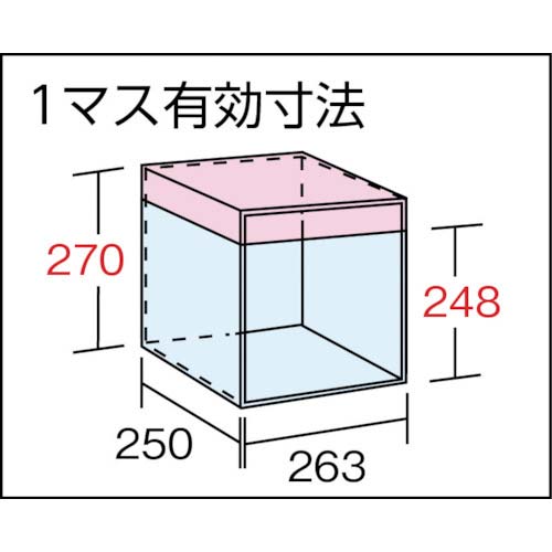 KB型区分棚コボレ止め付 889X264XH927 3列3段 KB-3033-