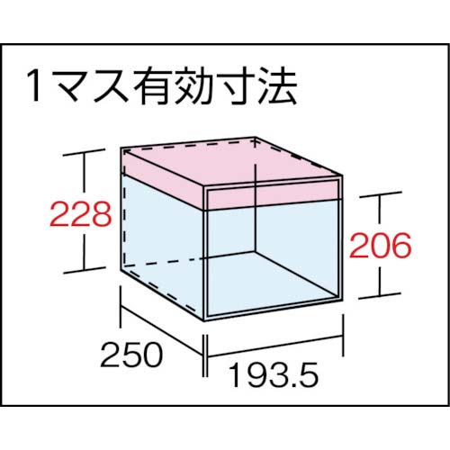 TRUSCO KB型区分棚コボレ止め付 889X264XH1802 4列7段 KB-4070の通販