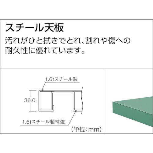 TRUSCO SDW型作業台 1800X750XH740 3段引出付 SDW-1800D3の通販｜現場市場