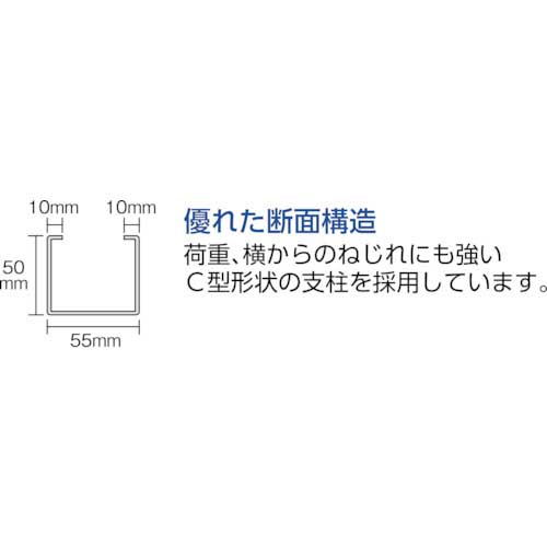 TRUSCO TUG型中量棚450kg 単体 1255X776XH1200 3段 TUG450-44J-3の通販