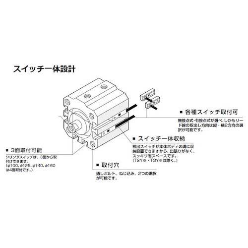 CKD エアシリンダ スーパーコンパクトシリンダ ストローク40 Rc3/8 SSD-L-100-40