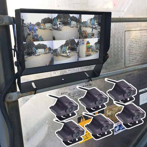 サンコー 死角モニターにもなる業務用6カメラドライブレコーダー SLT6CDVR