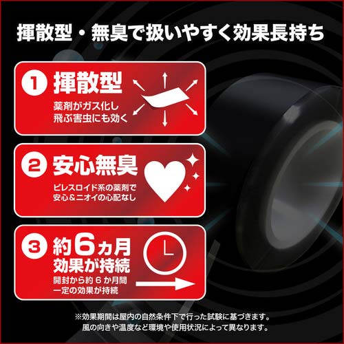 萩原 業務用レイシス忌避テープ(180日用) ブラック 30mm×10m KHB3010