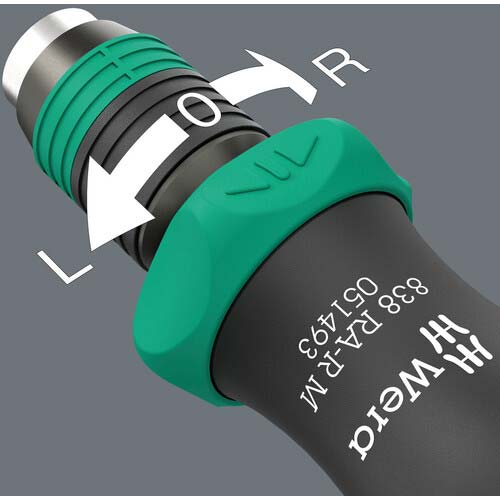 Wera 838 RA-R M ラチェット機能付き差替式ビットホルダー 6.35ミリ 051493