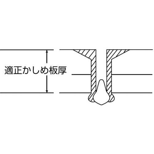 エビ ブラインドリベット・皿頭 アルミ/スティール 6-8 (1000本入