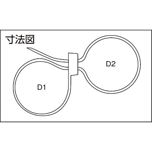 パンドウイット ダブルループ結束バンド ナチュラル (100本入) PLB2S-C