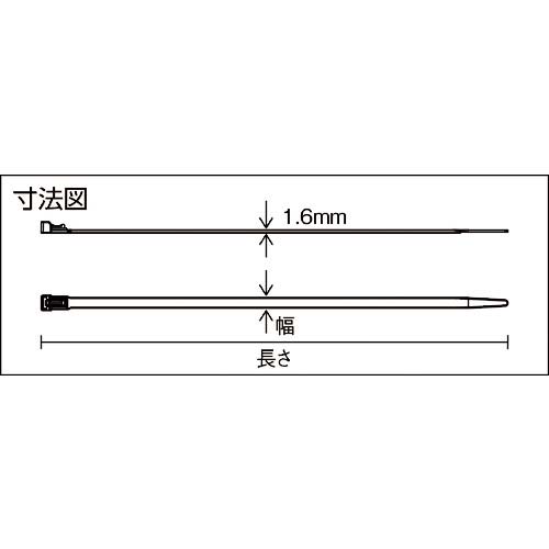 SapiSelco 金属センサー感知可能リリースケーブルタイ 7.5mm×250mm RIA