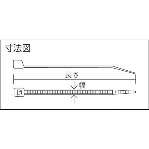 TRUSCO リリースタイ幅12.8mmX長さ407mm最大結束φ116耐候性 TRRCV-405W