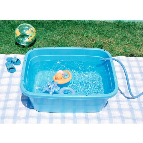 TONBO 角型タライジャンボ 水抜栓付 ブルー 80L 836