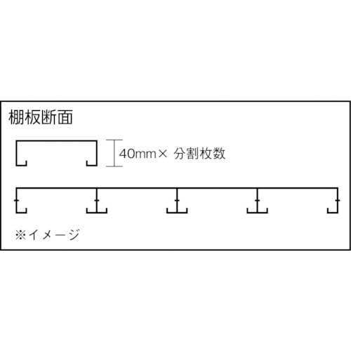 TRUSCO TUG型中量棚用追加棚板セット 450kg H40X837X600 TUG450-3LSの