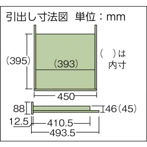 TRUSCO UDK型作業台用引出し 薄型2段 ホワイト色 UDK-002 Wの通販