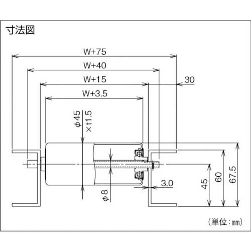 TRUSCO アルミローラーコンベヤ Φ45 W300XP100XL3000 VR-AL4515F-300