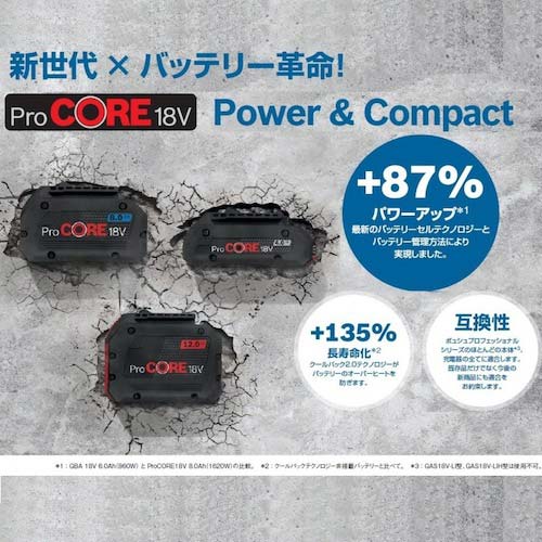 ボッシュ リチウムイオンバッテリー18V 8.0Ah PROCORE18V8.0の通販