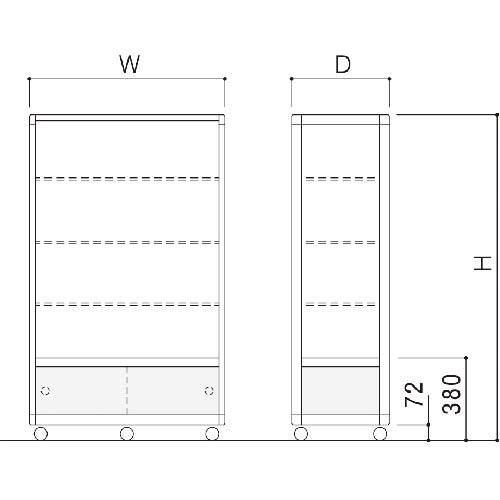 ハヤノ エクシード ハイケースS ブラック プッシュ錠付 1200×600×H2100