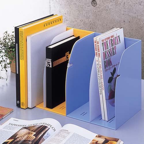 LIHIT ブックスタンド 5仕切り A4 白 G1650-0