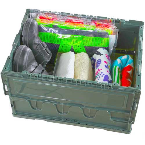 TRUSCO オリコン 蓋つき折りたたみコンテナ 50L OD CT50-OD