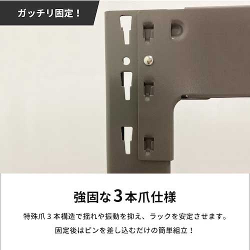 ICHIMAI 重量ボルトレスラック 段荷重1000Kg H1500×W900×D600 天地4段 連結グレー TH1000-536R4の通販｜現場市場