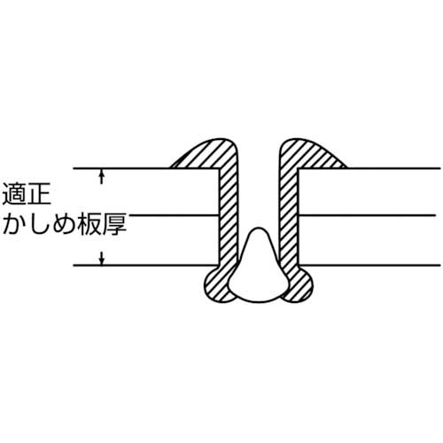 エビ ブラインドリベット(ステンレス/ステンレス製) 6-5(150本入) エコ
