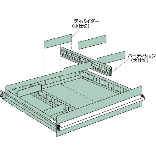 OS 軽量キャビネット5型 最大積載量300kg 引出し6段 5-601の通販｜現場市場