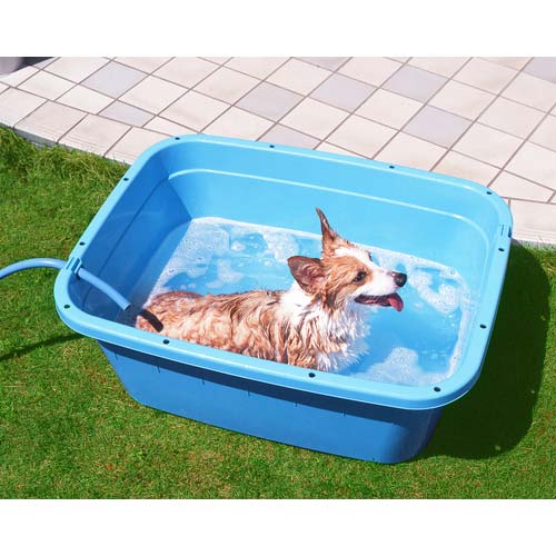 TONBO 角型タライジャンボ 水抜栓付 ブルー 80L 836