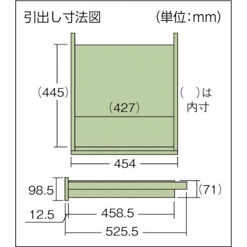 TRUSCO GWR型作業台 1800X750XH740 2段引出付 ヤンググリーン色 GWR