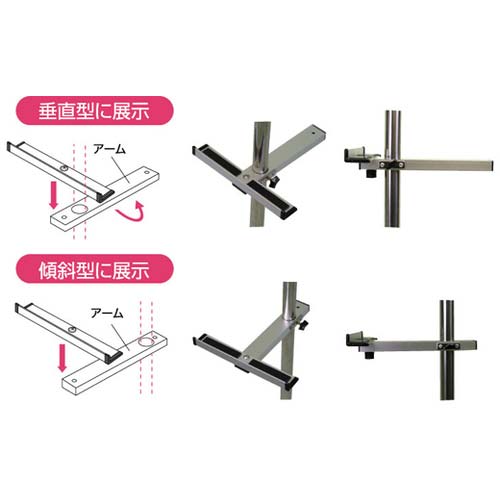 TOKISEI PAパネルスタンド15G‐B ポールタイプ 片面 PA15G-Bの通販