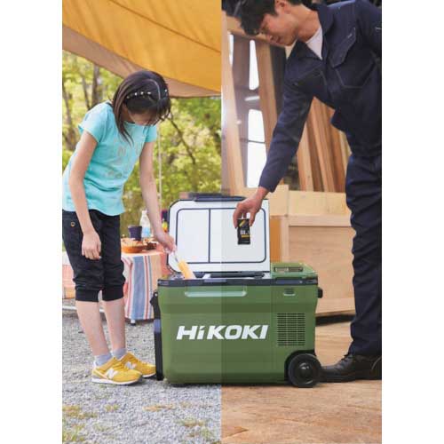 廃番】 HiKOKI 18V-14.4V コードレス冷温庫 アグレッシブグリーン 本体