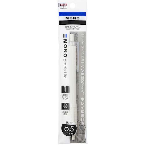 【廃番】Tombow 油性ボールペン モノグラフライト0.5 スモーキーホワイト FCF-112A