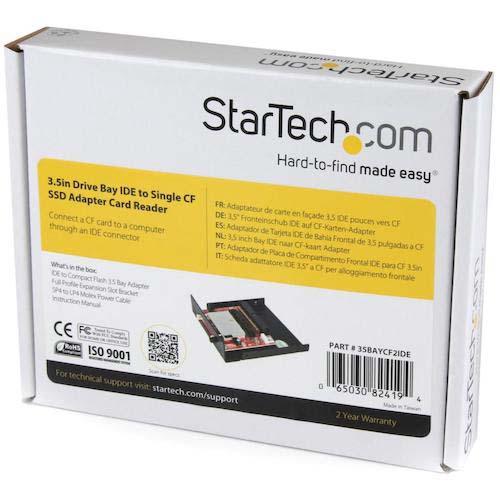 StarTech CFカード - IDE変換アダプター/3.5インチベイ内蔵型/コンパクトフラッシュ カードリーダー/HDDコンバーター 35BAYCF2IDE