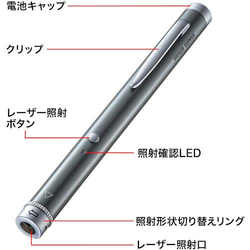 SANWA 照射形状可変グリーンレーザーポインター LP-GL1018GY