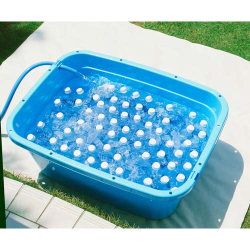 TONBO 角型タライジャンボ 水抜栓付 ブルー 80L 836