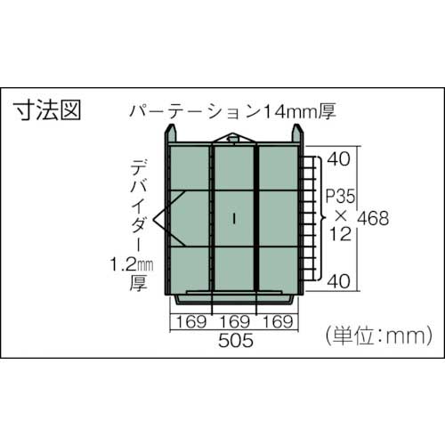 TRUSCO VE6S型中量キャビネット 600X550XH600 引出3段 VE6S-603の通販