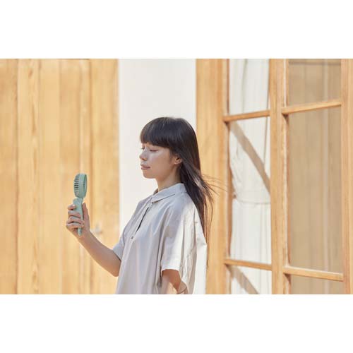 リズム ハンディファン Silky Wind Mobile 3.2 水色 9ZF040RH04