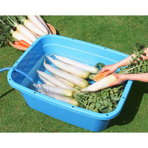 TONBO 角型タライジャンボ 水抜栓付 ブルー 80L 836