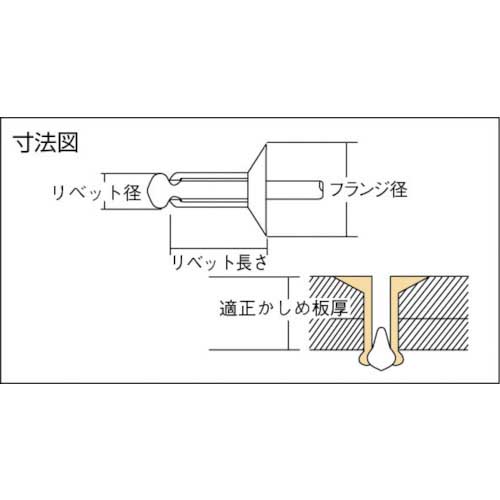 エビ ブラインドリベット・皿頭 アルミ/スティール 6-10 (1000本入