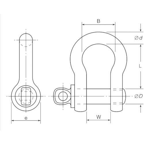 DAIDOHANT タイガーシャックル 9.5トン用 (d)28mmx(D)32mm 10103262